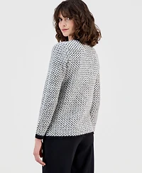 Anne Klein Women's Contrast-Trim Knit Cardigan