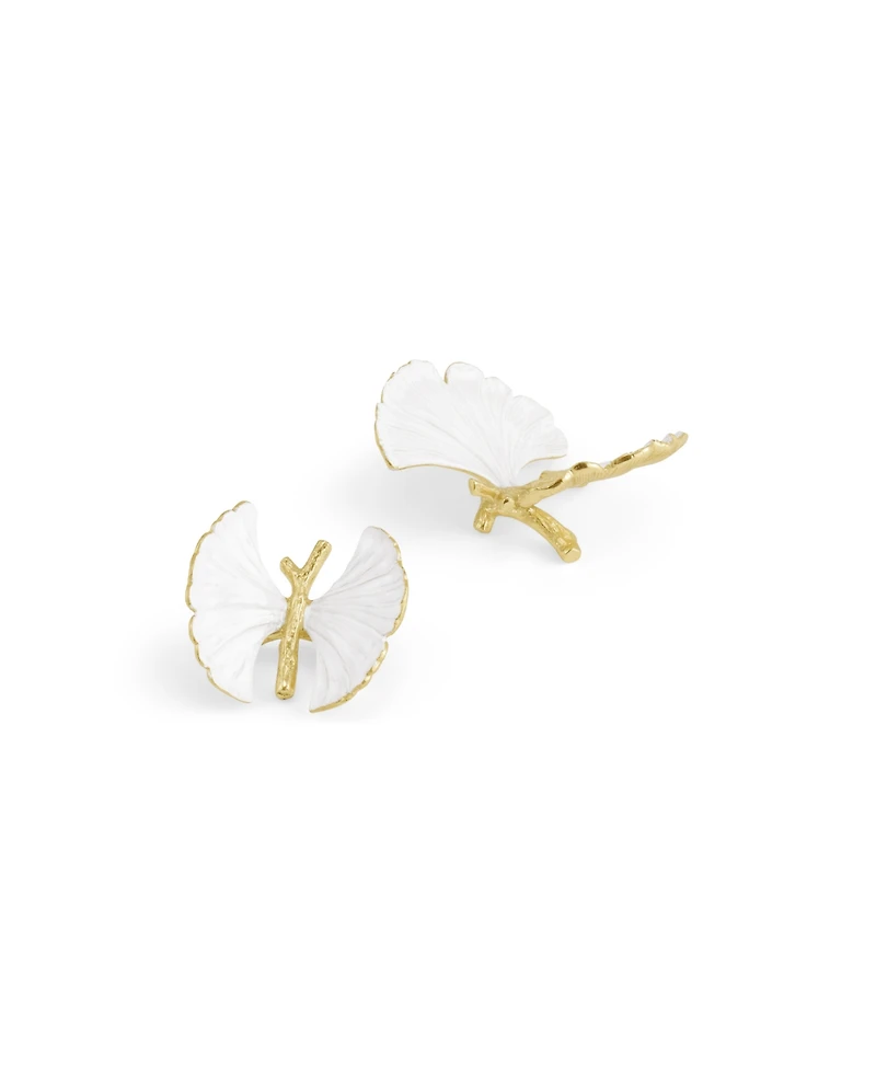 Michael Aram Butterfly Ginkgo Gold Decorative Objects, Set of 2