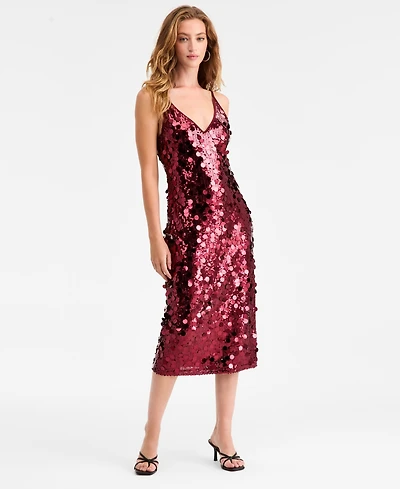 Bar Iii Women's Pailette Midi Dress, Macy's Exclusive