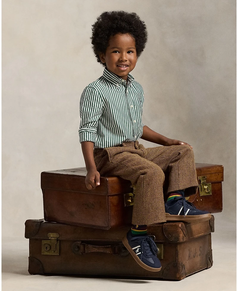 Polo Ralph Lauren Toddler and Little Boys Striped Cotton Poplin Shirt