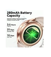 Ruxing Smart Smart Watches For Women With Earbuds (Call Receive/Music Playback) IP67 100+ Sports Modes Health Monitor Message Notification Weather For