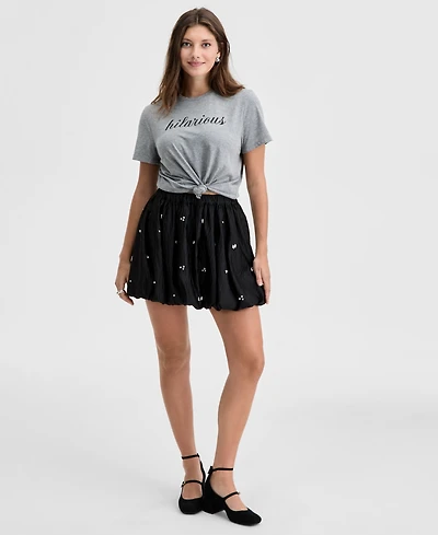On 34th Women's Embellished Bubble-Hem Mini Skirt, Macy's Exclusive
