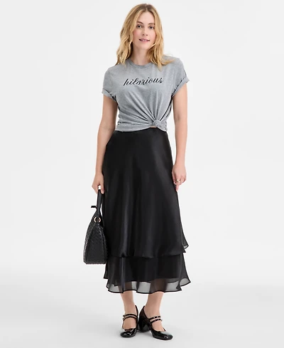 On 34th Women's Tiered Flounce Midi Skirt, Macy's Exclusive