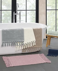 French Connection Nellore Fringe Cotton 20" x 38" Bath Rug