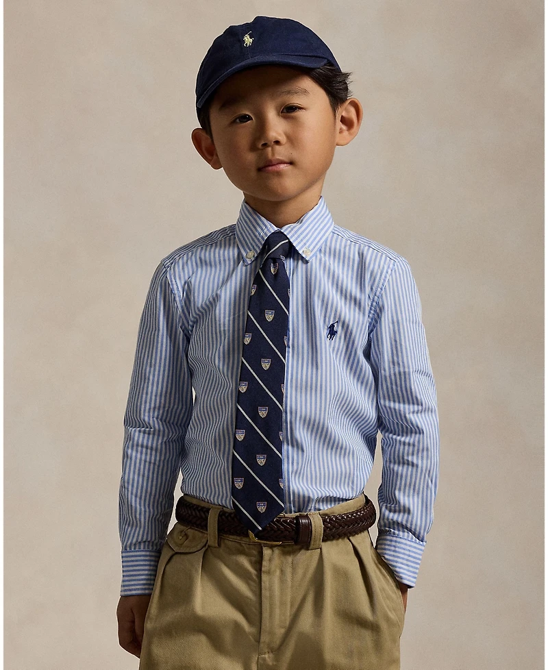 Polo Ralph Lauren Toddler and Little Boys Striped Cotton Poplin Shirt