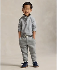 Polo Ralph Lauren Toddler and Little Boys Cotton Interlock Quarter-Zip Pullover shirt