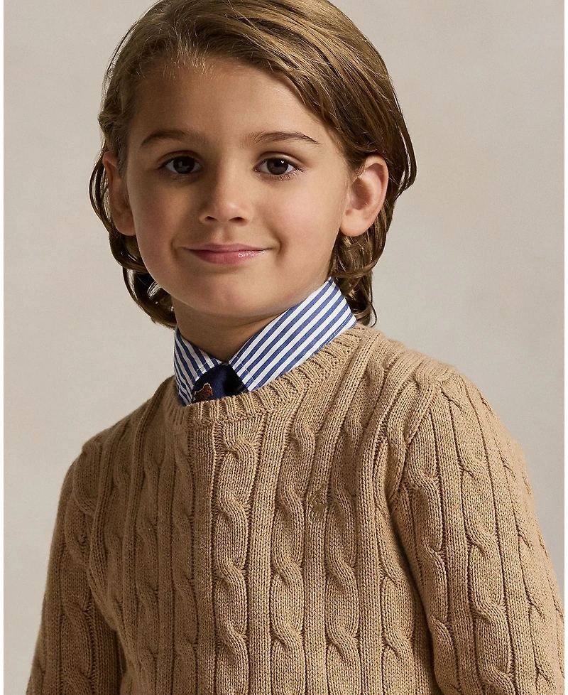Polo Ralph Lauren Toddler and Little Boys Cable-Knit Cotton Sweater