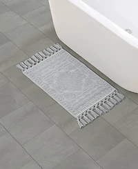 French Connection Nellore Fringe Cotton 17" x 28" Bath Rug