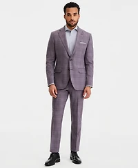 Ted by Baker Men's Modern-Fit Purple Plaid Suit Separates Jacket