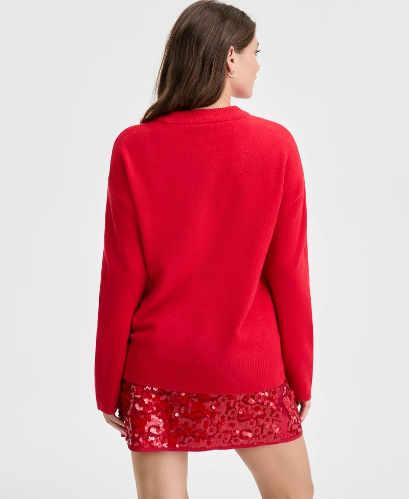 On 34th Women's Cheers Darling Crewneck Sweater, Macy's Exclusive
