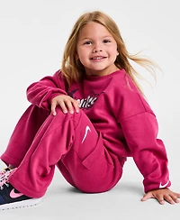 Nike Toddler and Little Girls 2-Piece Essentials Crewneck Cargo Pants Set