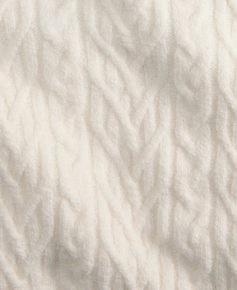 On 34th Women's Mock-Neck Cable-Knit Pullover Sweater, Created for Macy's