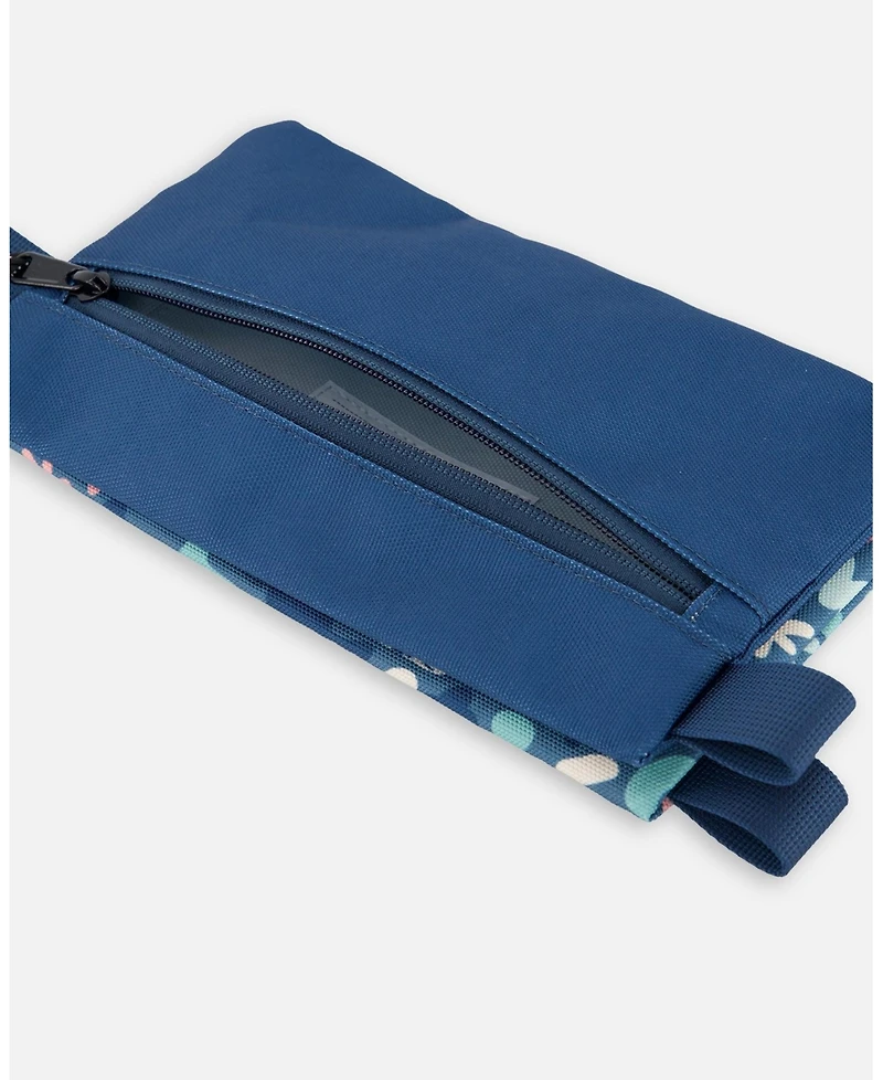 Deux par Deux Girl Double Pencil Case Cat Print