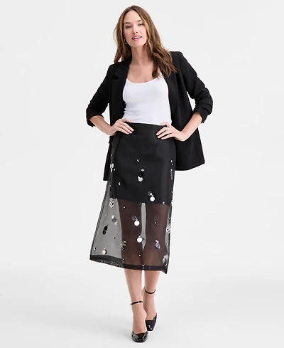 On 34th Women's Embellished Organza Midi Skirt, Macy's Exclusive