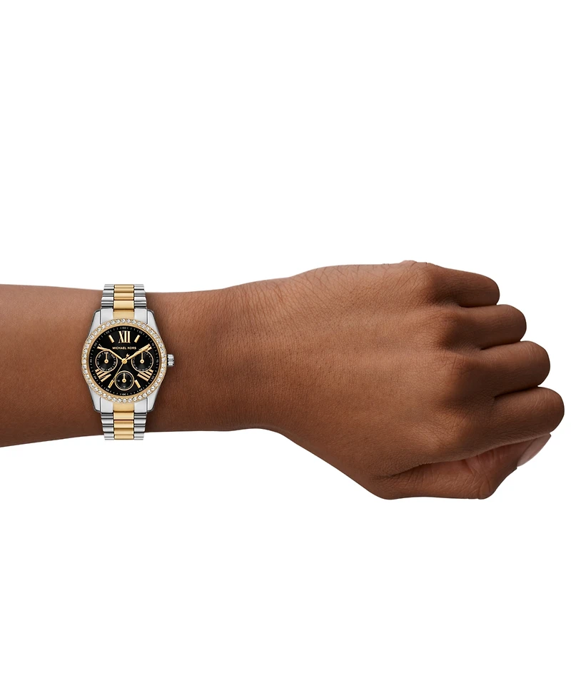 Michael Kors Women's Lexington Lux Multifunction Two-Tone Stainless Steel Watch, 34mm