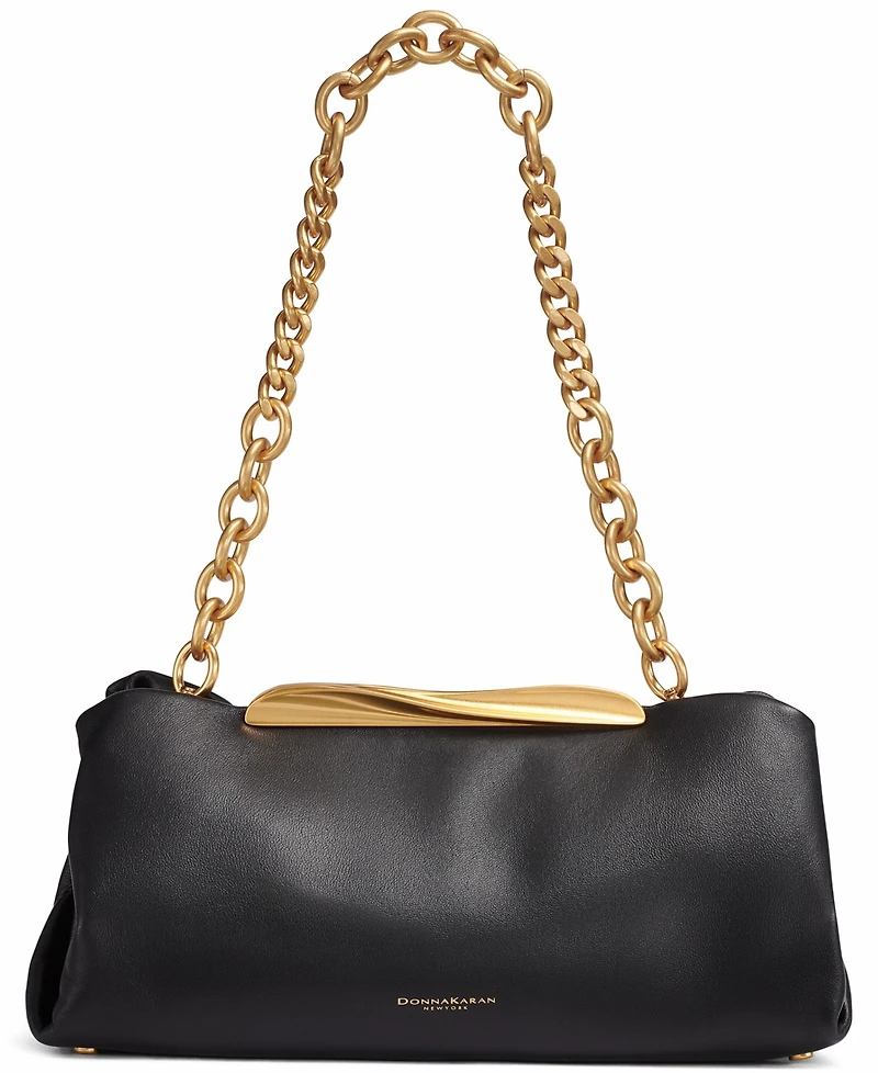 Donna Karan New York Poplin Crossbody Bag with Chain Strap