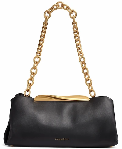 Donna Karan New York Poplin Crossbody Bag with Chain Strap