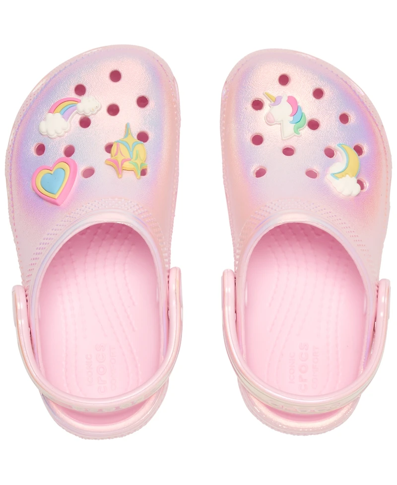 Crocs Little Girls Unicorn Classic Clogs from Finish Line