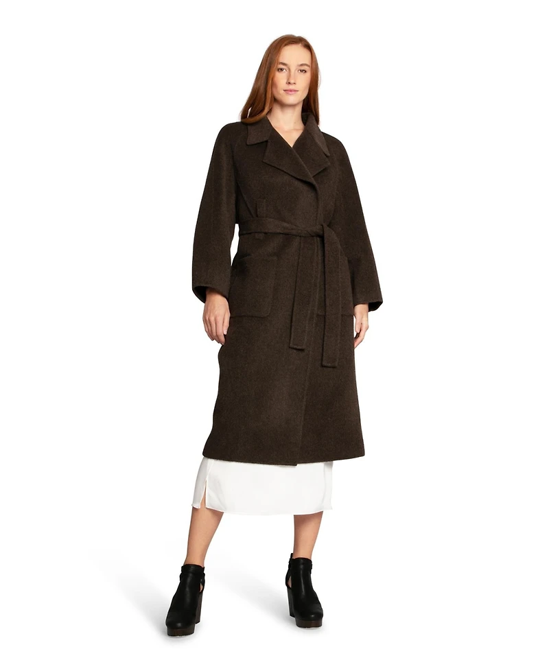 Belle & Bloom Women's Big Girl Belted Wool Blend Coat