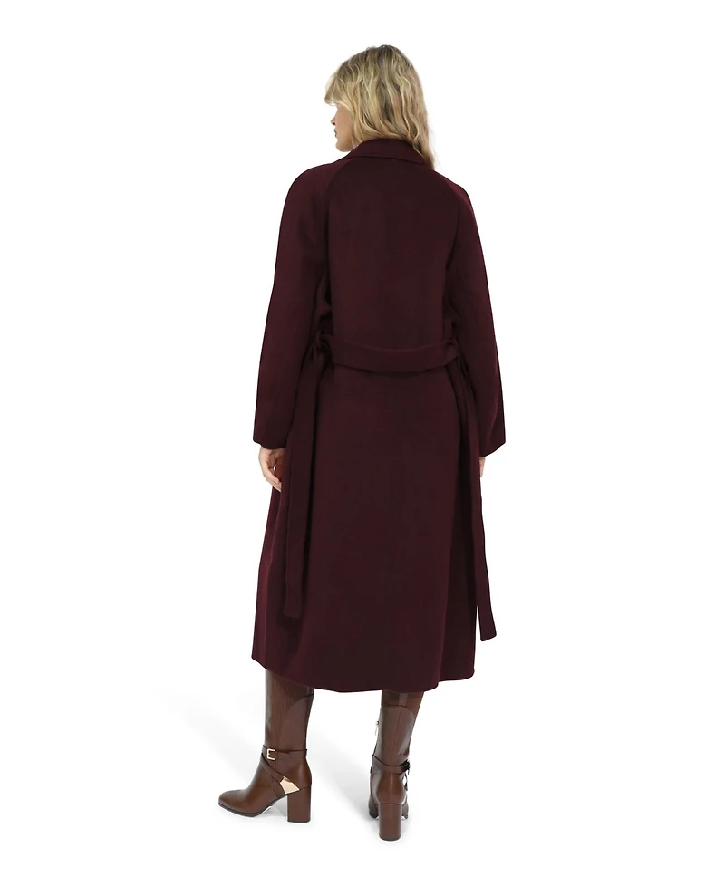 Belle & Bloom Women's Big Girl Belted Wool Blend Coat