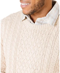 Hope & Henry Men's Organic Cotton Fisherman Sweater