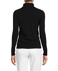Lands' End Women's Tall Cashmere Turtleneck Sweater