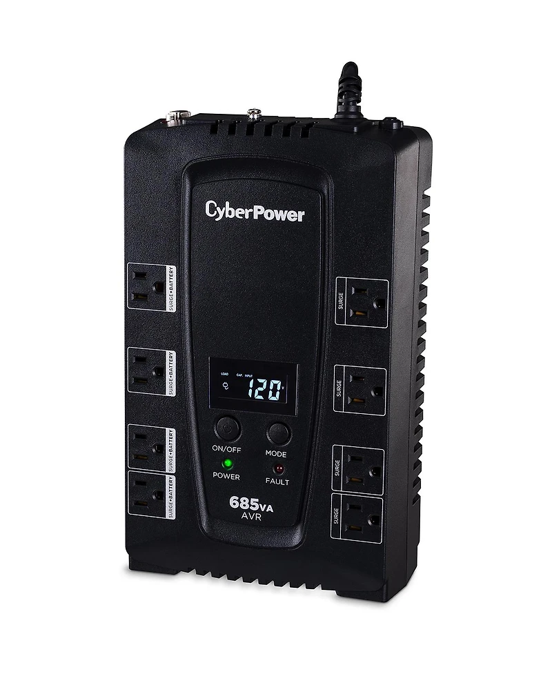 CyberPower Intelligent Lcd Computer Battery Backup, 685VA 390W Ups, 8 Outlets