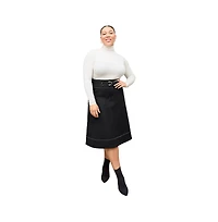 M.m.LaFleur Axam Layering Turtleneck - Contrast Organic Ribbed Pima Cotton