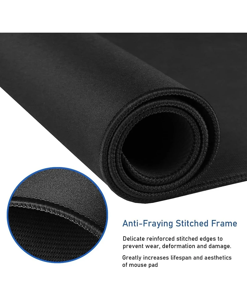 memzuoix Large Extended Gaming Mouse Pad with Stitched Edges, (31.5X15.7In) Durable Non-Slip Natural Rubber Base, Waterproof Mat for Gamer/Desktop/Off