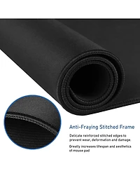 memzuoix Large Extended Gaming Mouse Pad with Stitched Edges, (31.5X15.7In) Durable Non-Slip Natural Rubber Base, Waterproof Mat for Gamer/Desktop/Off