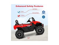 Akiudex 12V Kids Ride-On Utv with Remote Control, Music, Led Lights & Storage
