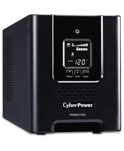 CyberPower PR3000LCDSL 3000 Va/2700W Smart App Sinewave Mini-Tower Ups, 6x Nema 5-20R, 1x Nema L5-30R