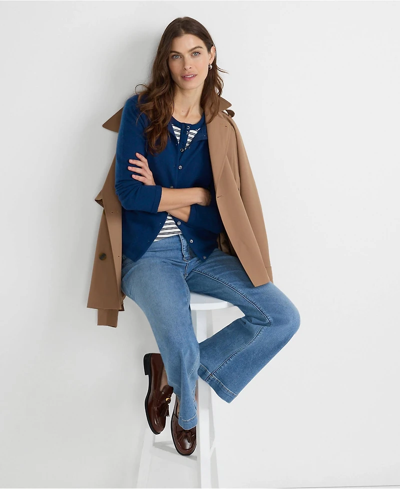 Lands' End Women's Petite Cashmere Cardigan Sweater