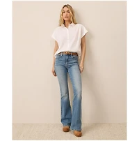 Pact Women's Organic Cotton All Day Poplin Shirred Shirt