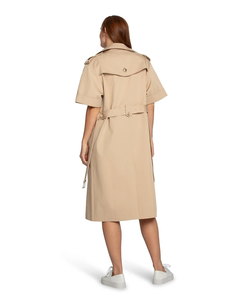 Belle & Bloom Dust Daring Short Sleeve Trench Style Dress