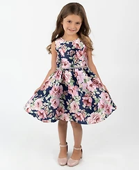 Rare Editions Toddler and Little Girls Mikado Printed Fit Flare Dress