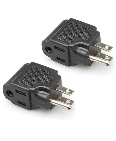 Hosa Technology 2x Nema 5-15R to Nema 5-15P Right-Angle Power Adapter