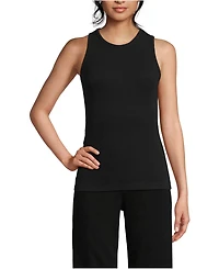 Lands' End Women's Drapey Rib Fitted Tank Top