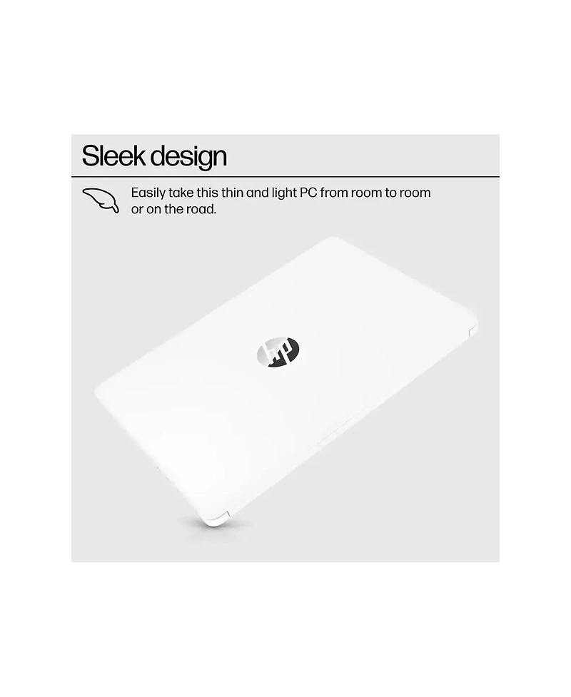 Hp 14-dq3220nr 14" Hd Touchscreen Laptop, Intel Celeron N4500 1.1GHz, 4GB Ram, 64GB eMMC, Windows 11 Home S Mode, Snowflake White