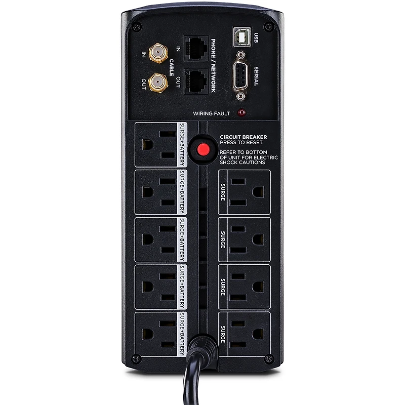 CyberPower CP850AVRLCD Intelligent Lcd Series Computer Battery Backup, 850VA / 510W Ups, 9 Outlets / Usb & Serial Ports