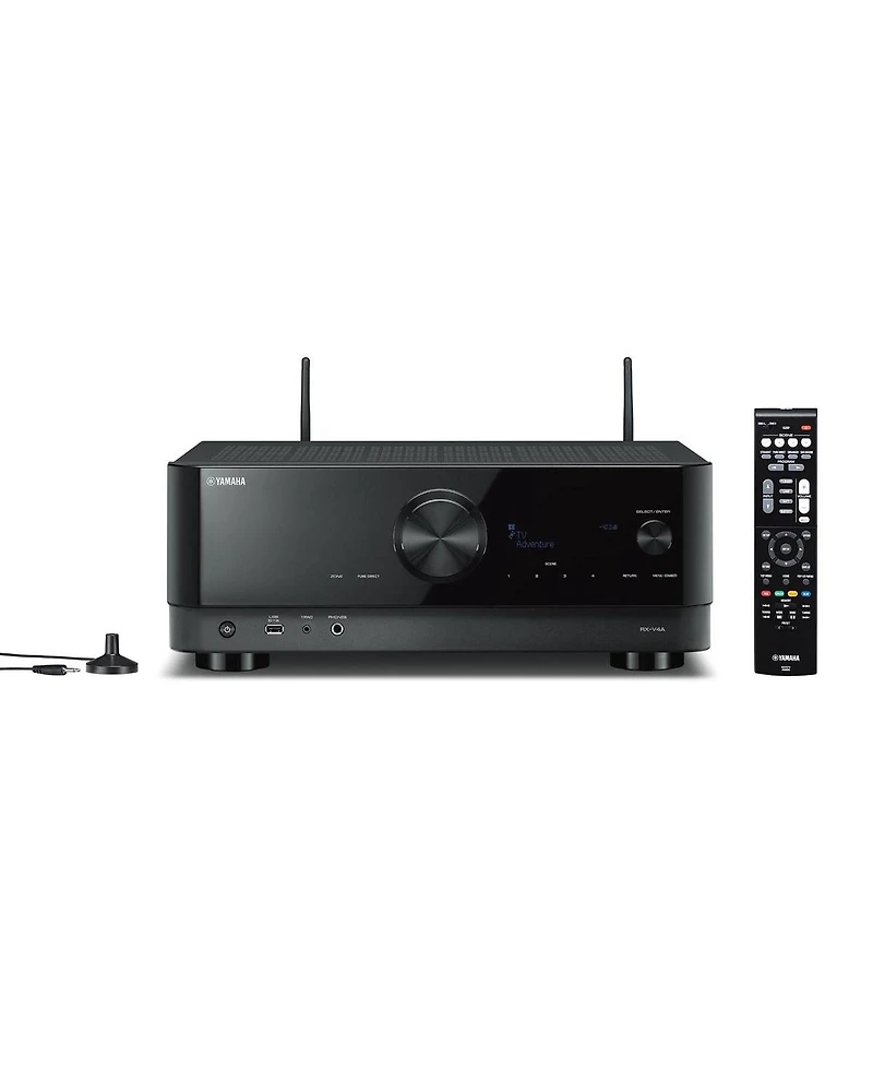 Yamaha Rx-V4 5.2 Channel Av Receiver with Sanus Ultra High Speed 8K 6.56 ft. Hdmi 2.1 Cable