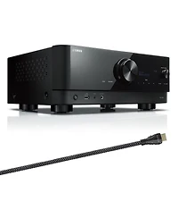 Yamaha Rx-V6 7.2 Channel Av Receiver with Sanus Ultra High Speed 8K 6.56 ft. Hdmi 2.1 Cable