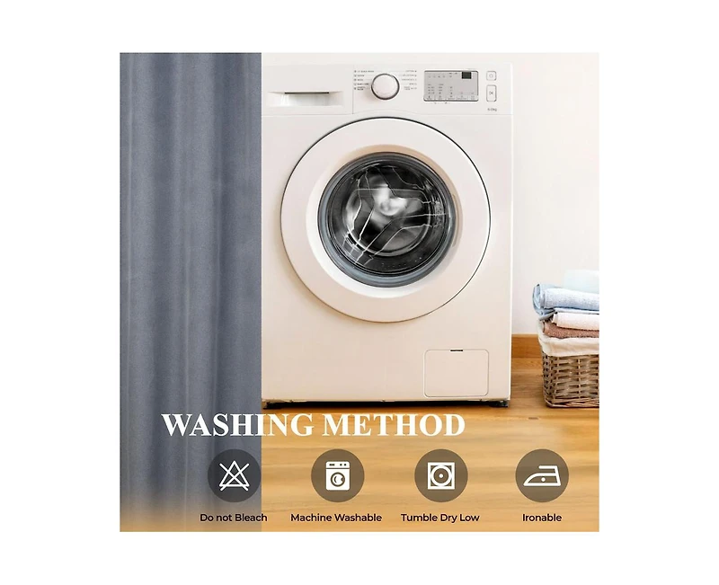 Superior Neal 100% Blackout Solid Machine Washable Curtains, Set of 2 Panels