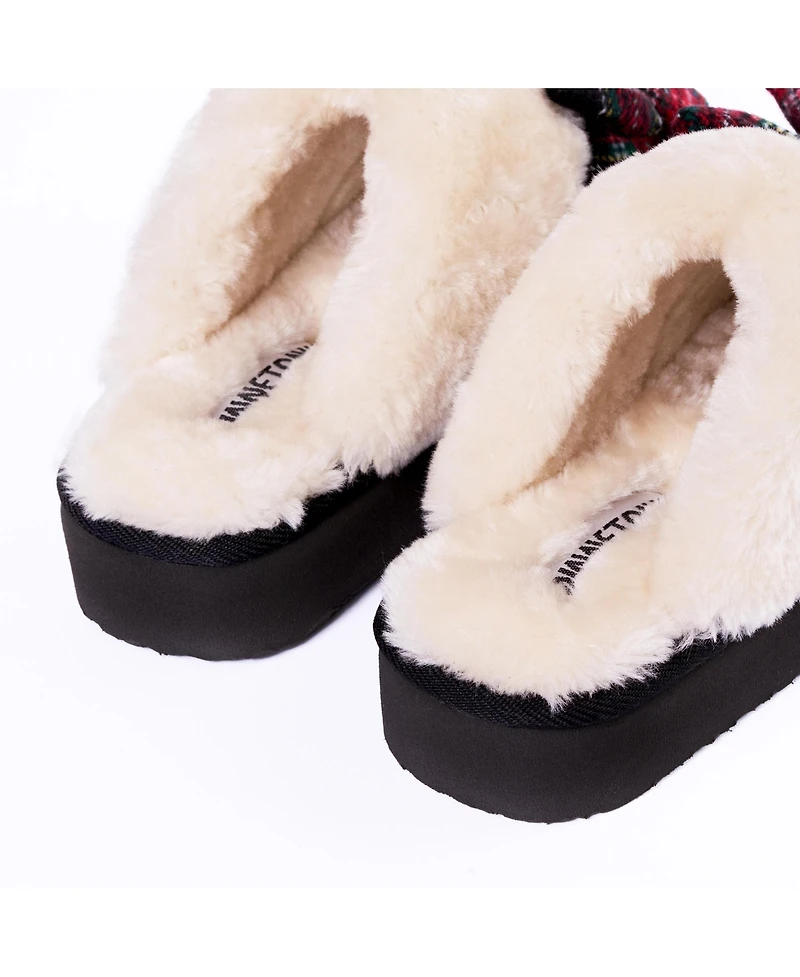 Minnetonka Women's Bow Scuff Slippers