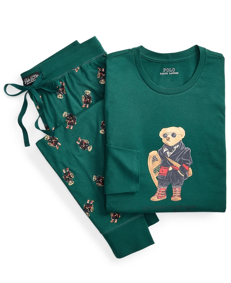 Polo Ralph Lauren Men's 2-Piece Long Sleeve T-Shirt and Joggers Pajama Set