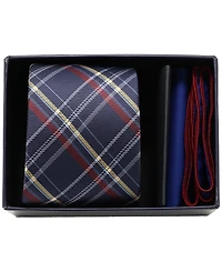 Ben Sherman Men's 2-Piece Plaid Tie and Pocket Square Half Box Set