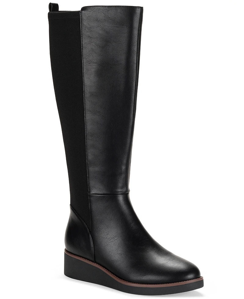Style & Co Women's Cyruss Wedge Tall Boots, Macy's Exclusive