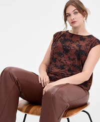 I.n.c. International Concepts Plus Boat-Neck Top, Macy's Exclusive