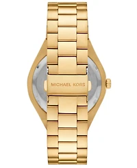 Michael Kors Men's Lennox Three-Hand Gold-Tone Stainless Steel Watch, 43mm