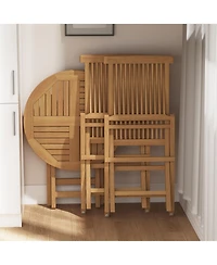Decksplore Outdoor teak folding three-piece set